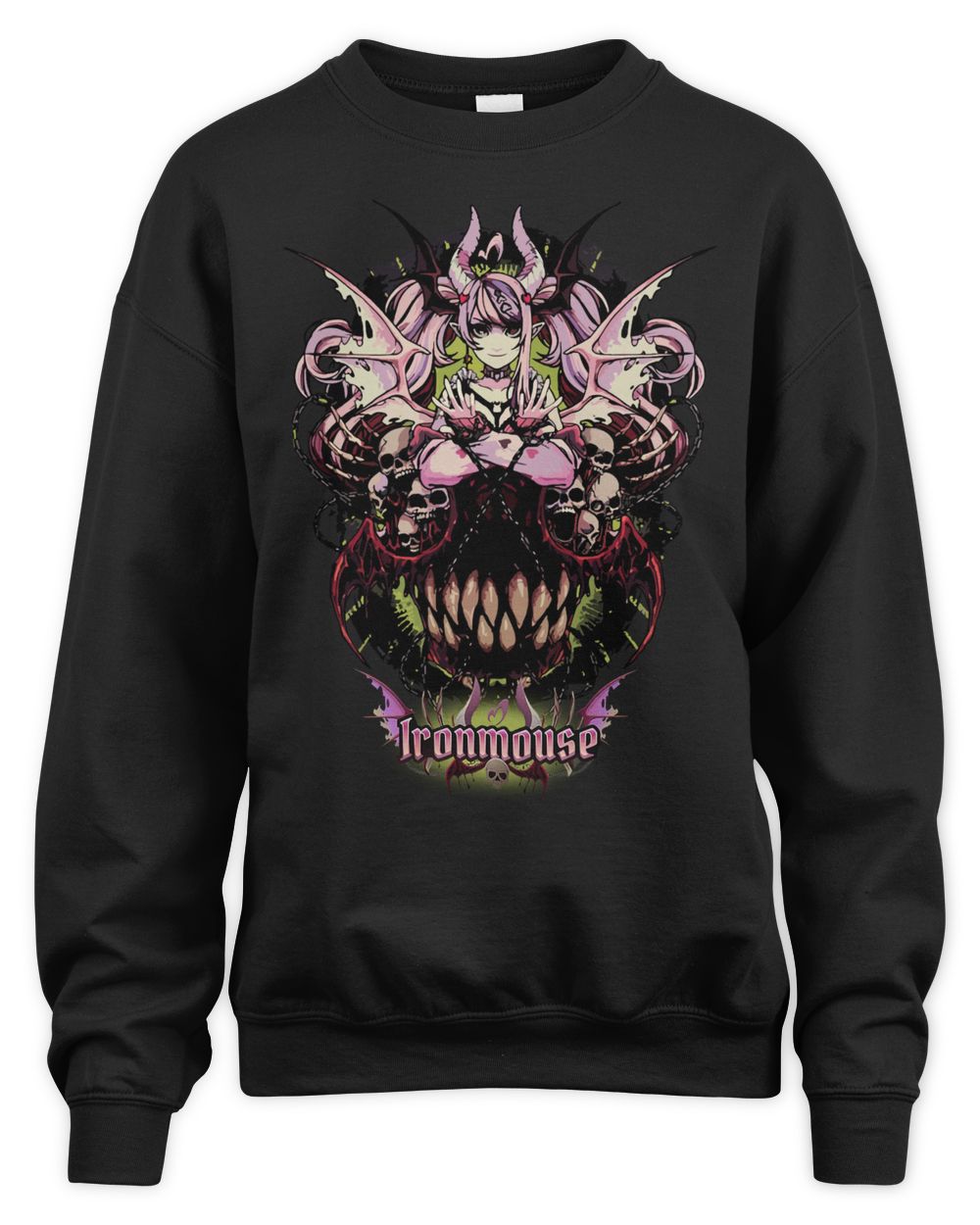 Ironmouse Merch Skull Shirt