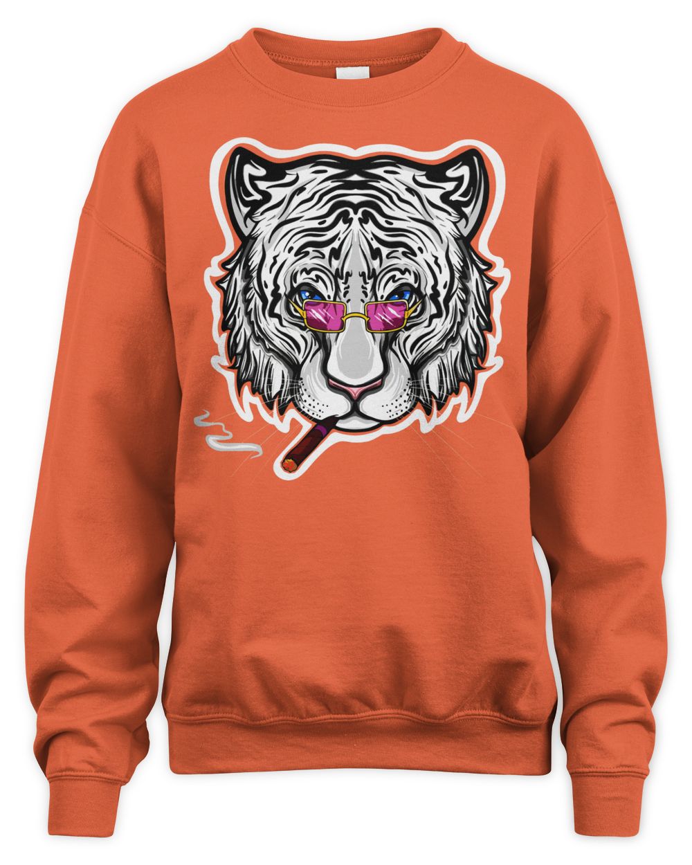 Cincy Shirts Smoking White Tiger With Sunglasses Shirt