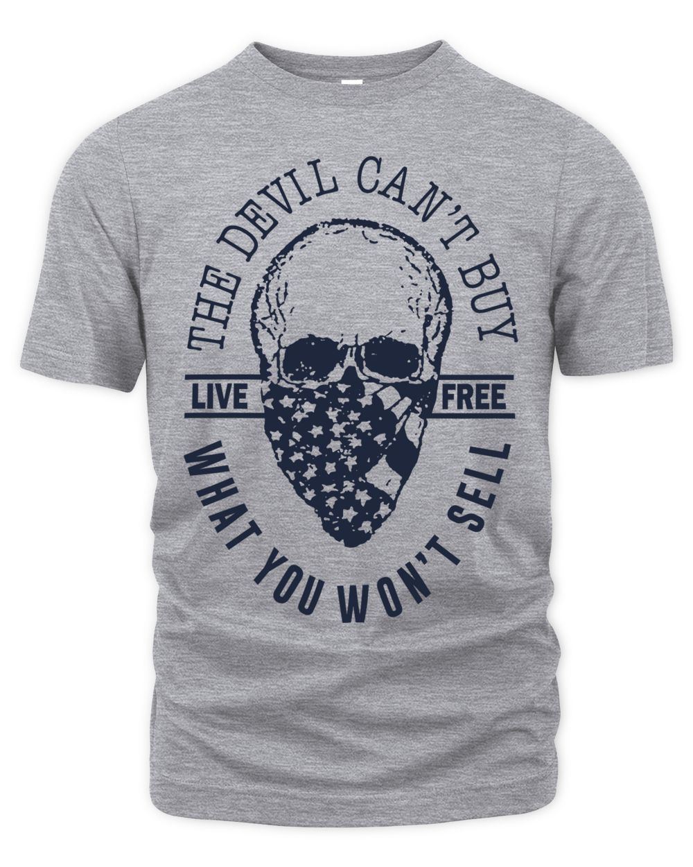 Red White and Blue Apparel Devil Can't Buy Shirt