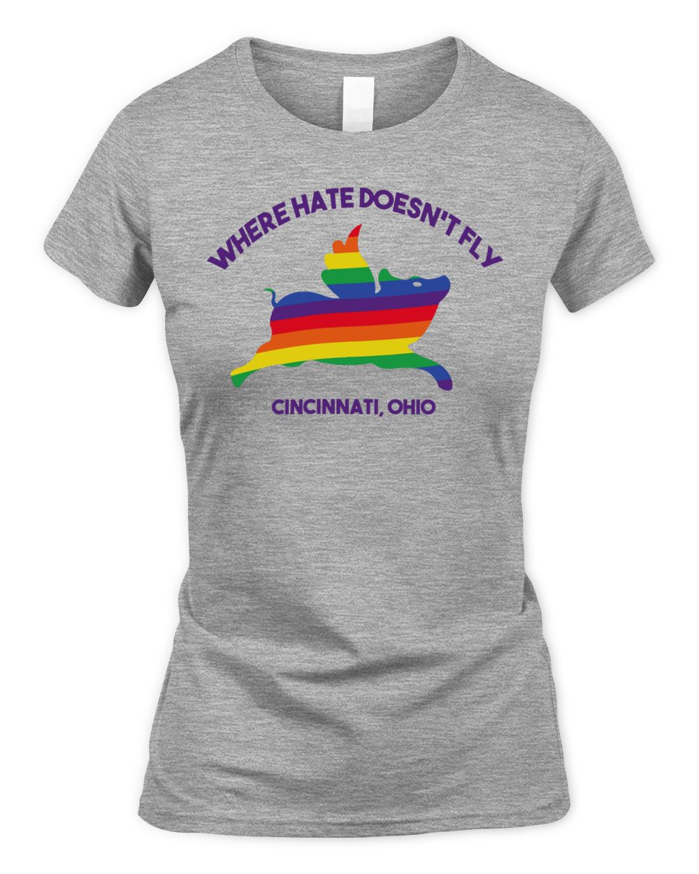 Cincy Shirts Cincinnati, Oh Where Hate Doesn't Fly Shirt