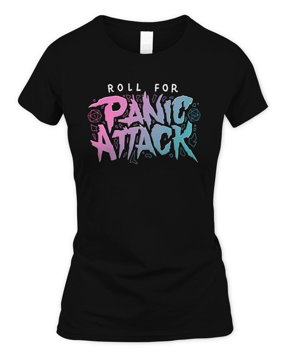 Dimension 20 Merch Roll For Panic Attack Shirt