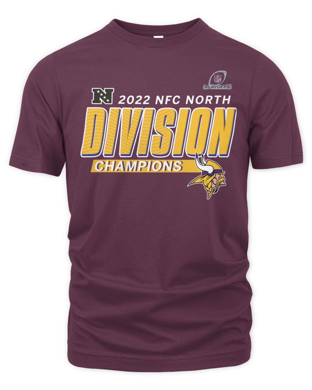 Vikings 2022 North Division Champions Big & Tall Divide & Conquer Shirt