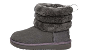 Fluff Mini Quilted Fleece Lined Boots GS "Charcoal"