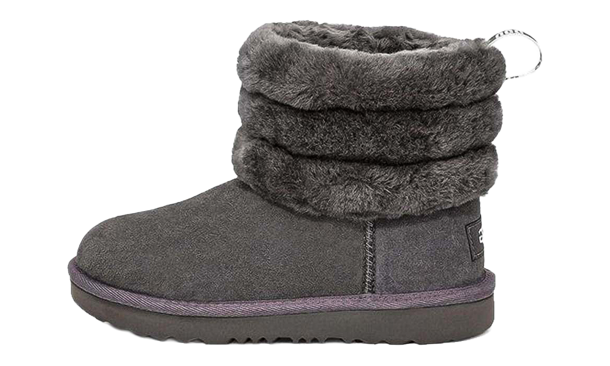 Fluff Mini Quilted Fleece Lined Boots GS "Charcoal"