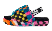 Fluff Yeah Slide Checks Sandal GS "Black / Multicolor"