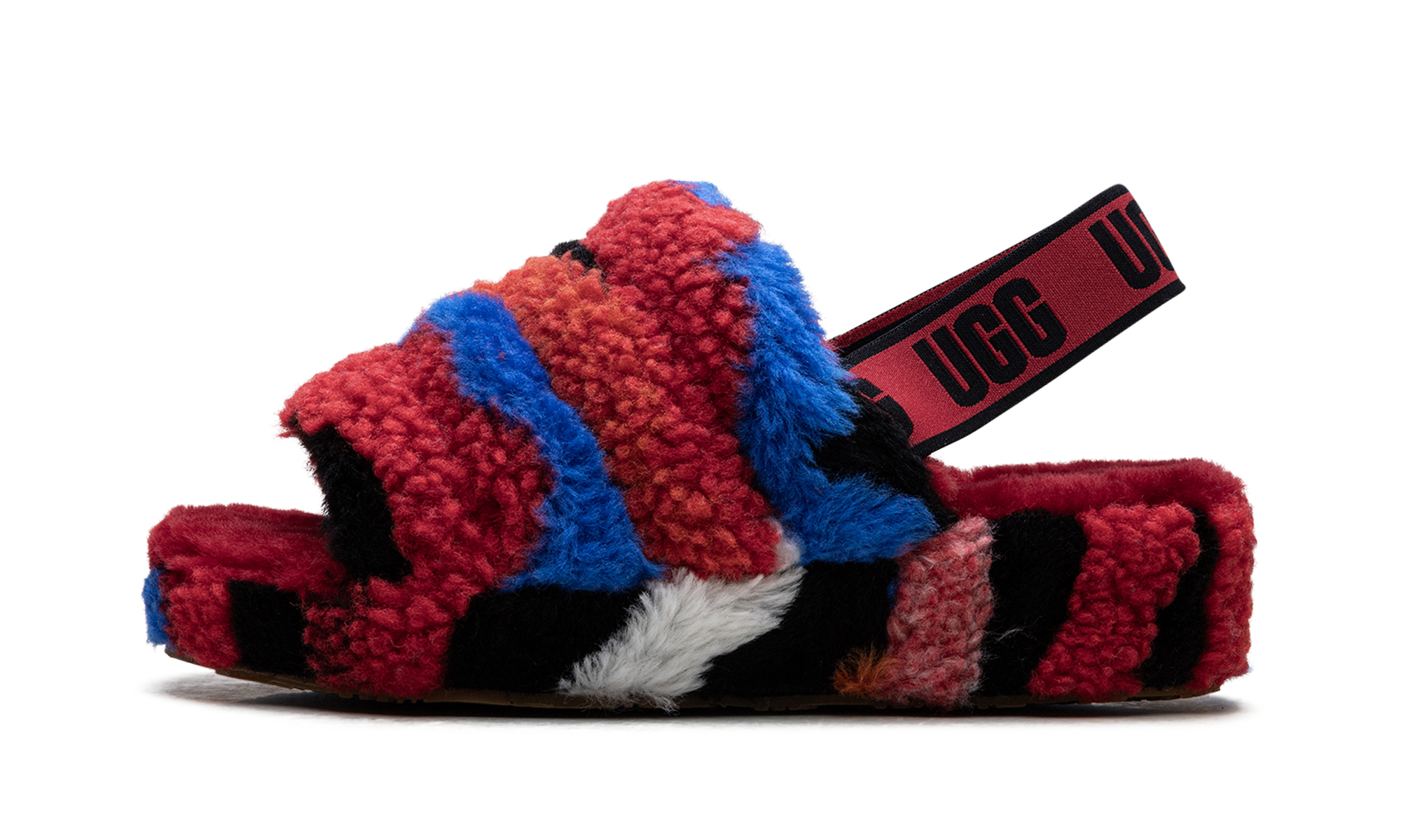 Fluff Yeah Slide Women "Cali collage red" 1118164 RED