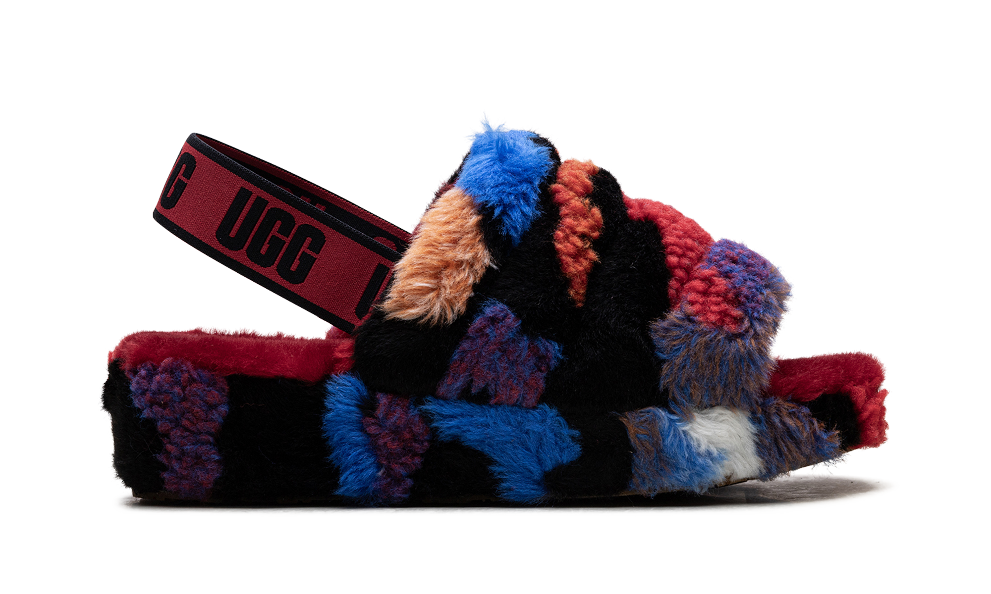 Fluff Yeah Slide Women "Cali collage red" 1118164 RED