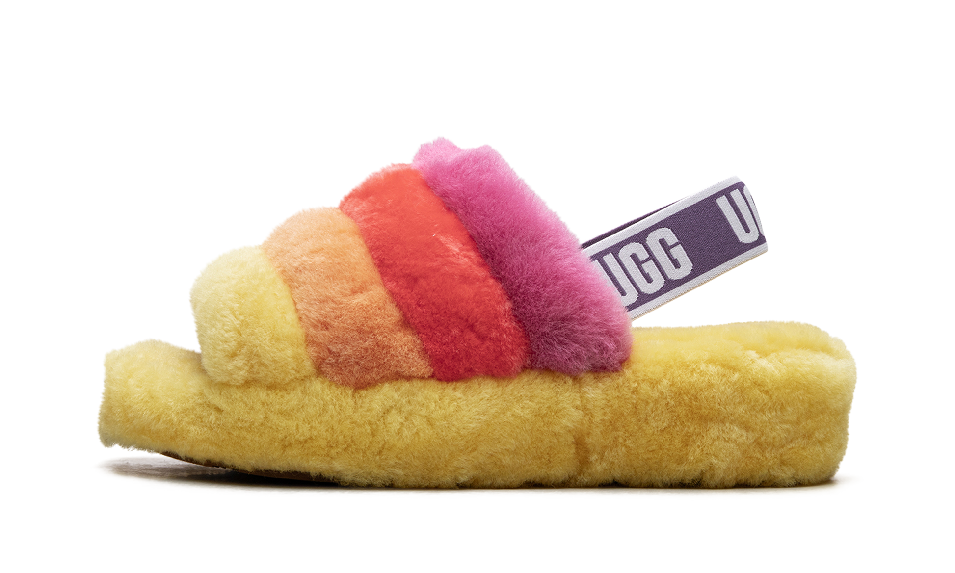 Fluff Yeah Slide Women "Rainbow yellow" 1097169 PRYW