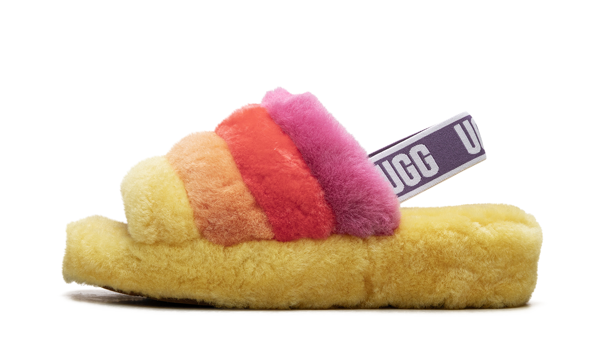 Fluff Yeah Slide Women "Rainbow yellow" 1097169 PRYW