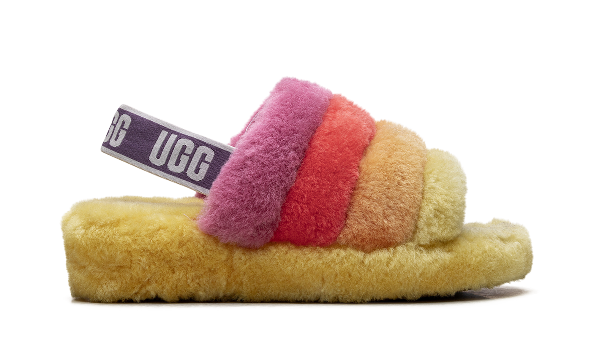 Fluff Yeah Slide Women "Rainbow yellow" 1097169 PRYW