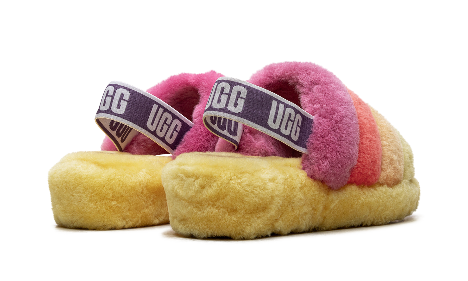Fluff Yeah Slide Women "Rainbow yellow" 1097169 PRYW