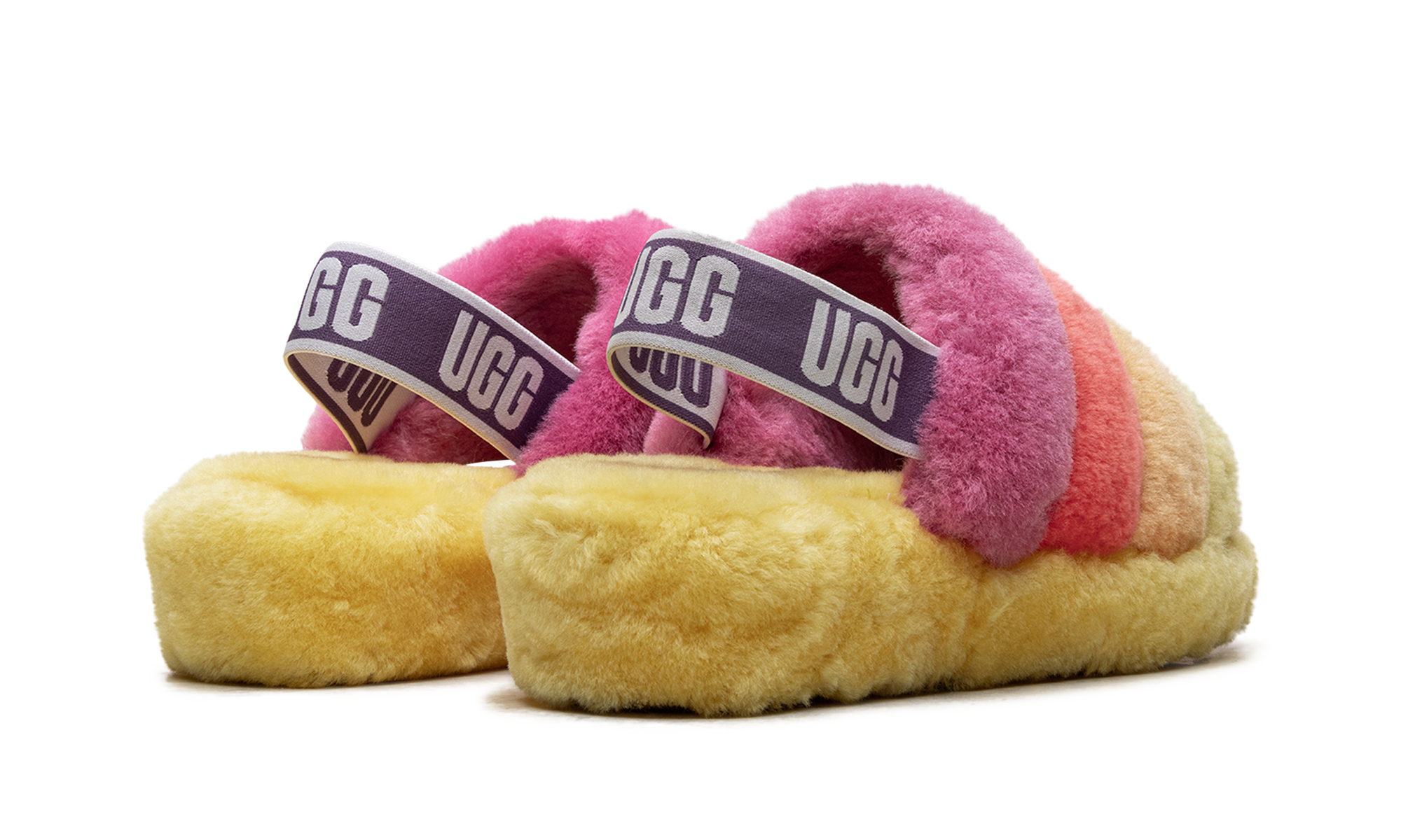 Fluff Yeah Slide Women "Rainbow yellow" 1097169 PRYW