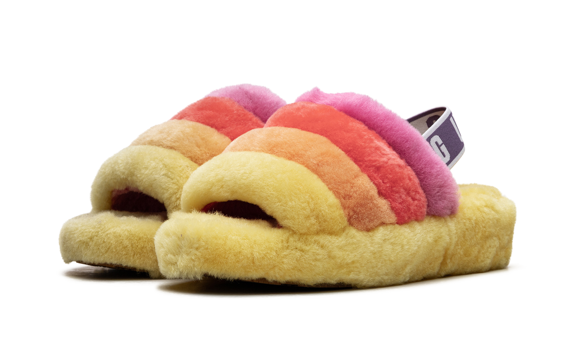 Fluff Yeah Slide Women "Rainbow yellow" 1097169 PRYW