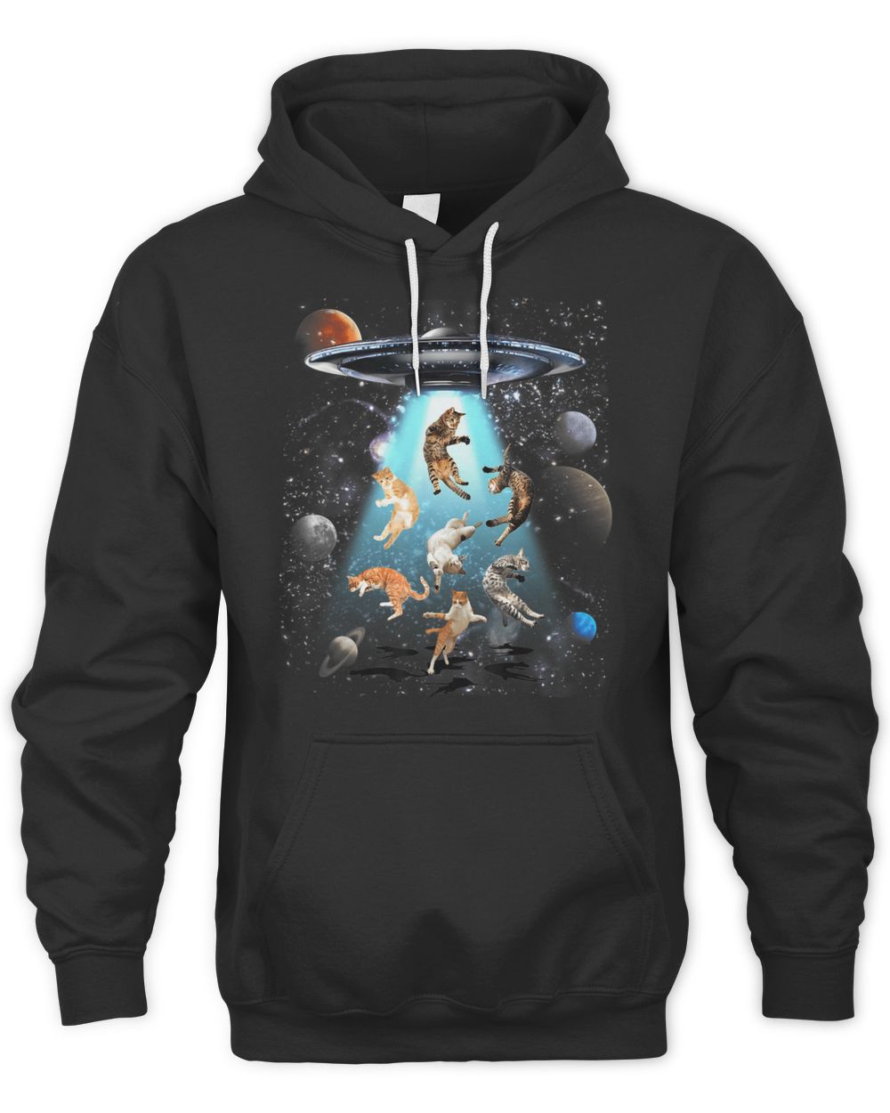 Galaxy Cat Cat Ufo Funny Cat Cat Graphic Shirt