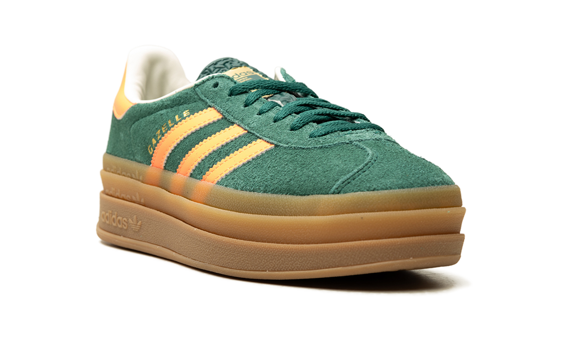 Gazelle Bold GS "Collegiate green signal coral cream white" JQ7408