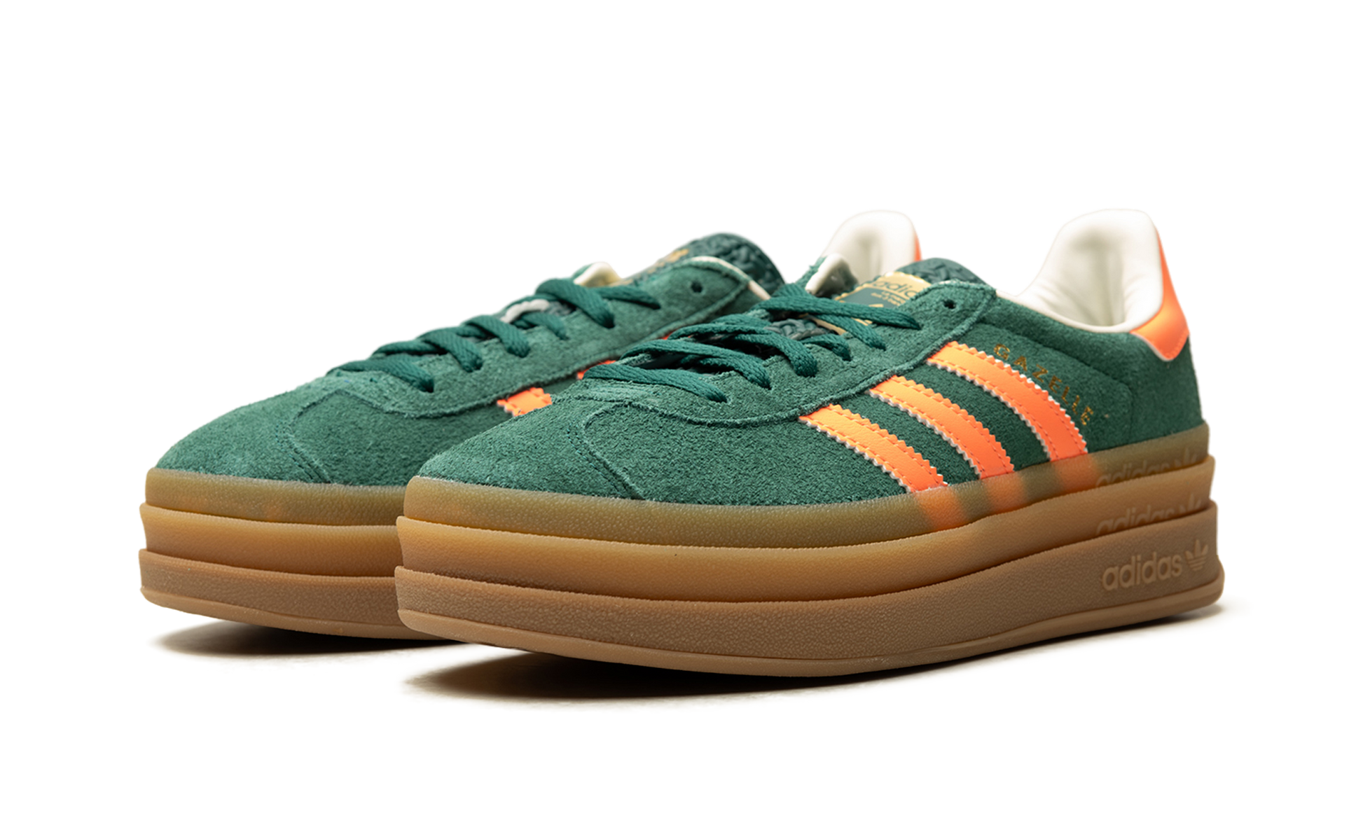 Gazelle Bold GS "Collegiate green signal coral cream white" JQ7408
