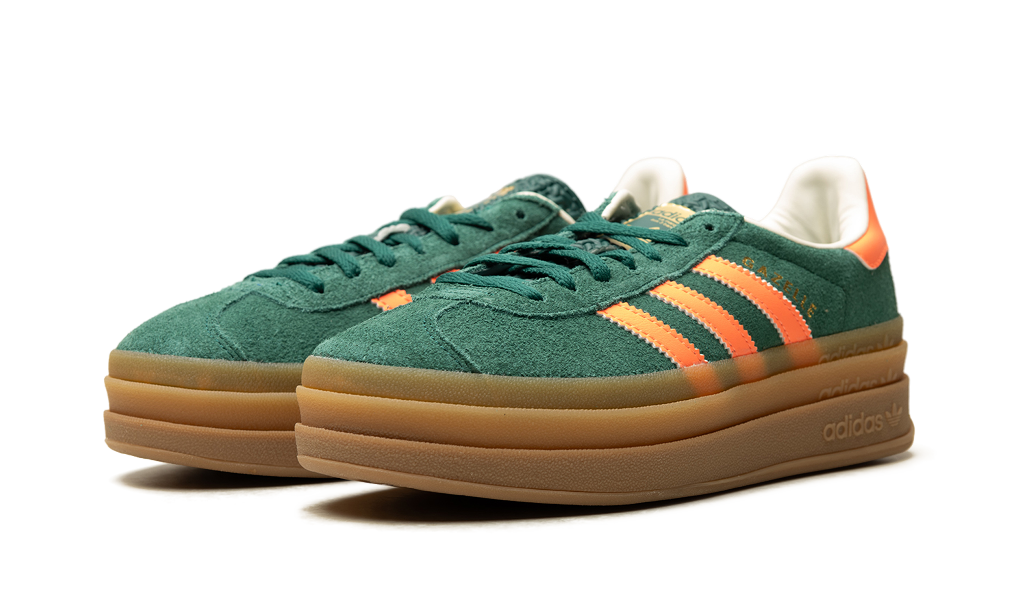 Gazelle Bold GS "Collegiate green signal coral cream white" JQ7408