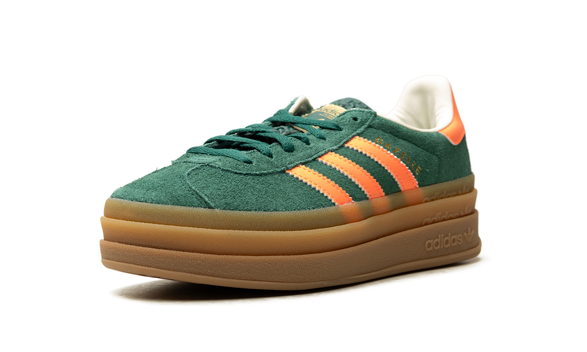 Gazelle Bold GS "Collegiate green signal coral cream white" JQ7408