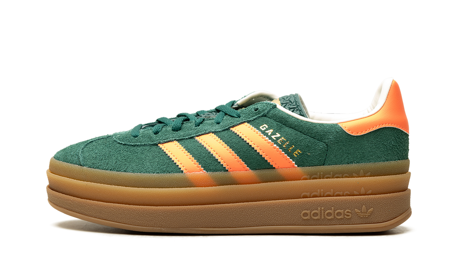 Gazelle Bold GS "Collegiate green signal coral cream white" JQ7408