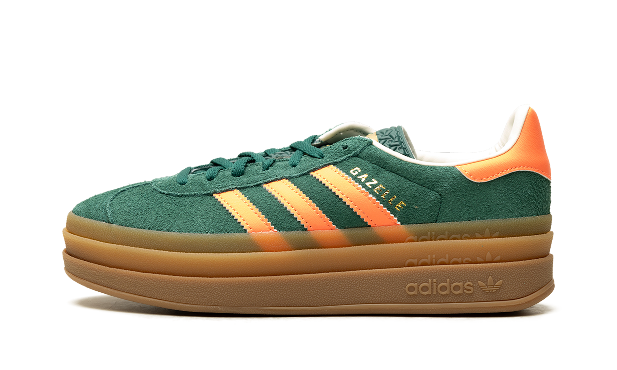 Gazelle Bold GS "Collegiate green signal coral cream white" JQ7408