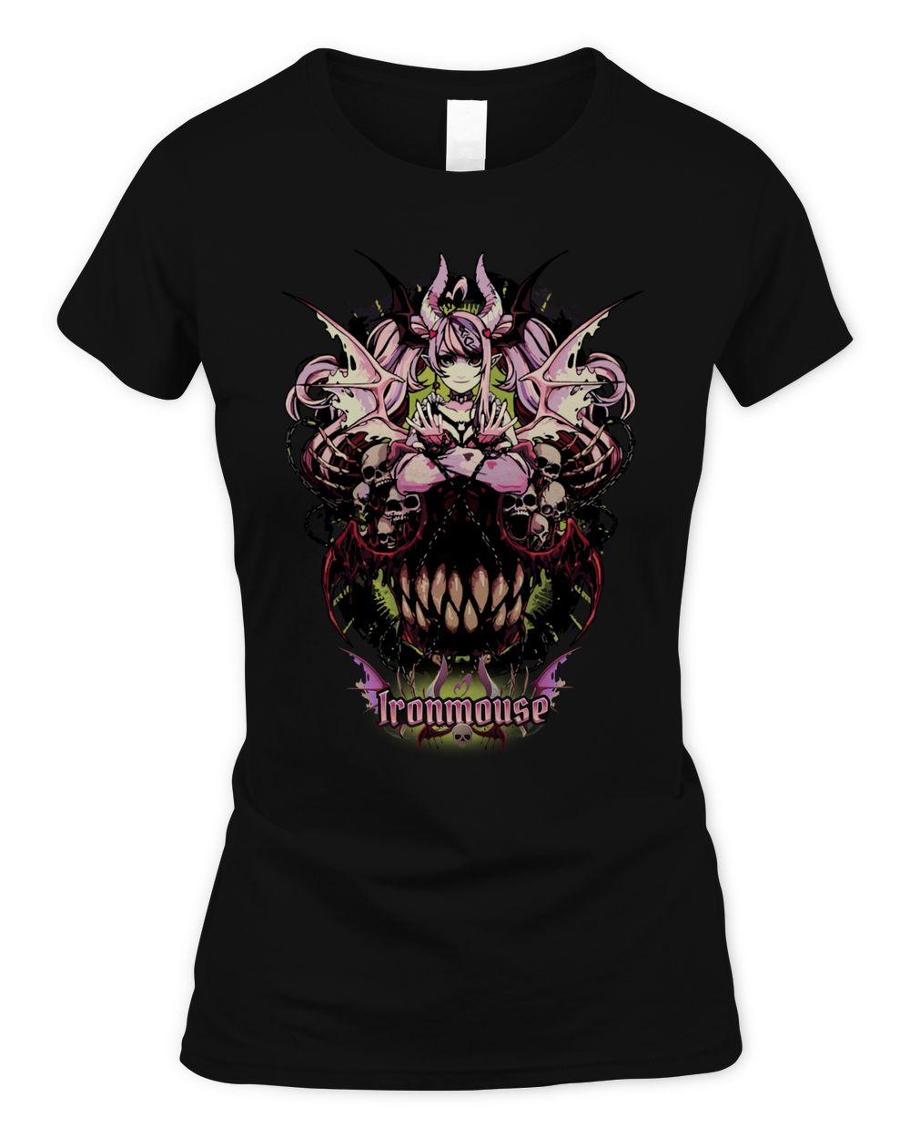 Ironmouse Merch Skull Shirt