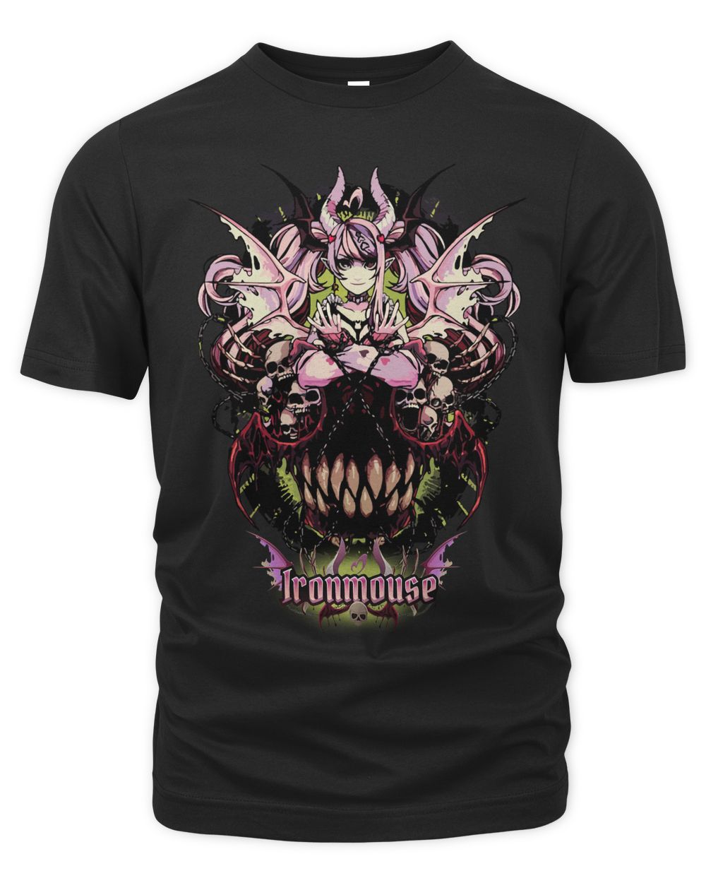 Ironmouse Merch Skull Shirt