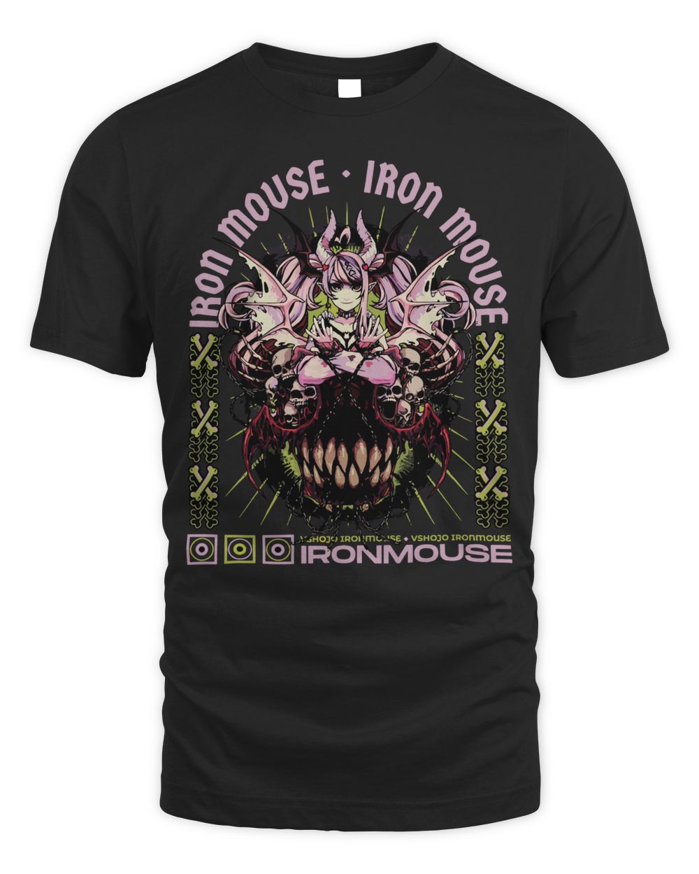 Ironmouse Merch Skull Vshojo Shirt