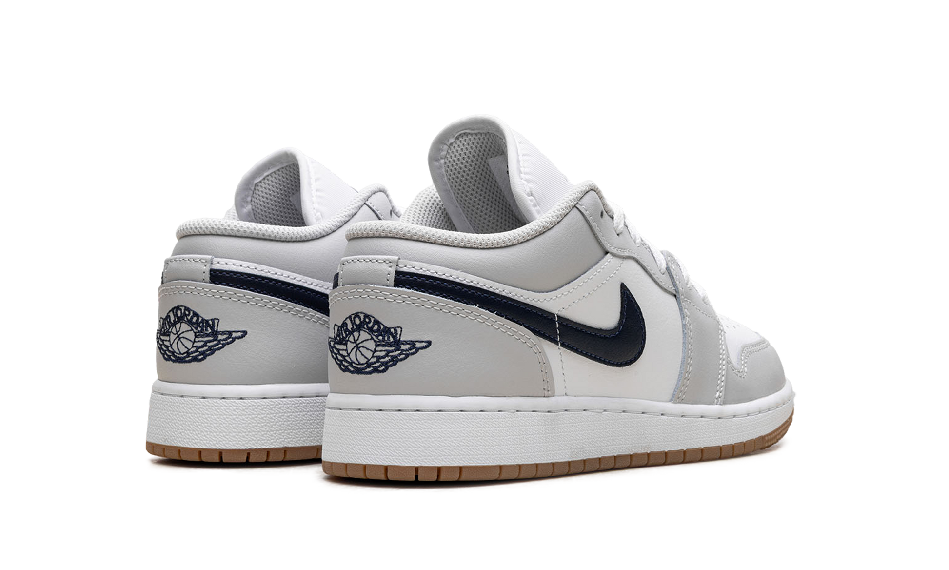 Jordan 1 Low GS "White neutral grey gum midnight navy" 553560 146