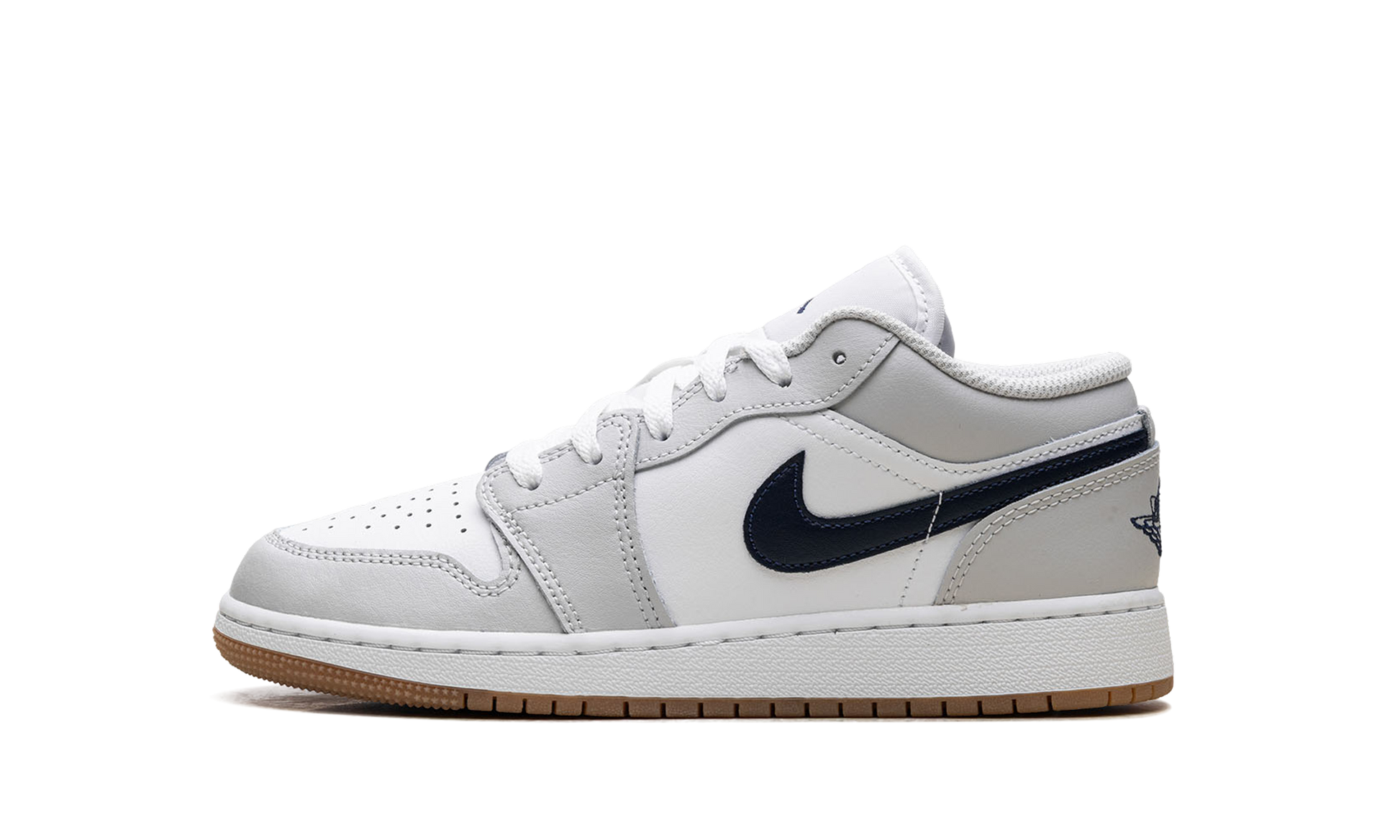 Jordan 1 Low GS "White neutral grey gum midnight navy" 553560 146