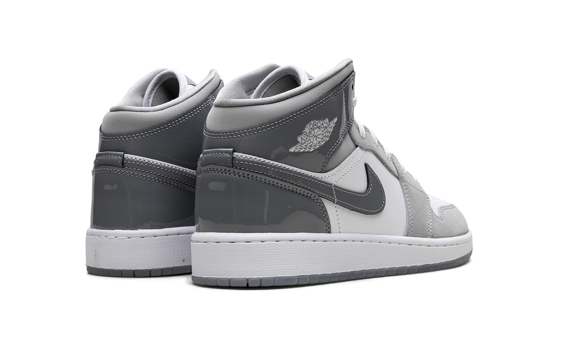 Jordan 1 Mid GS "White Medium Cool Grey"