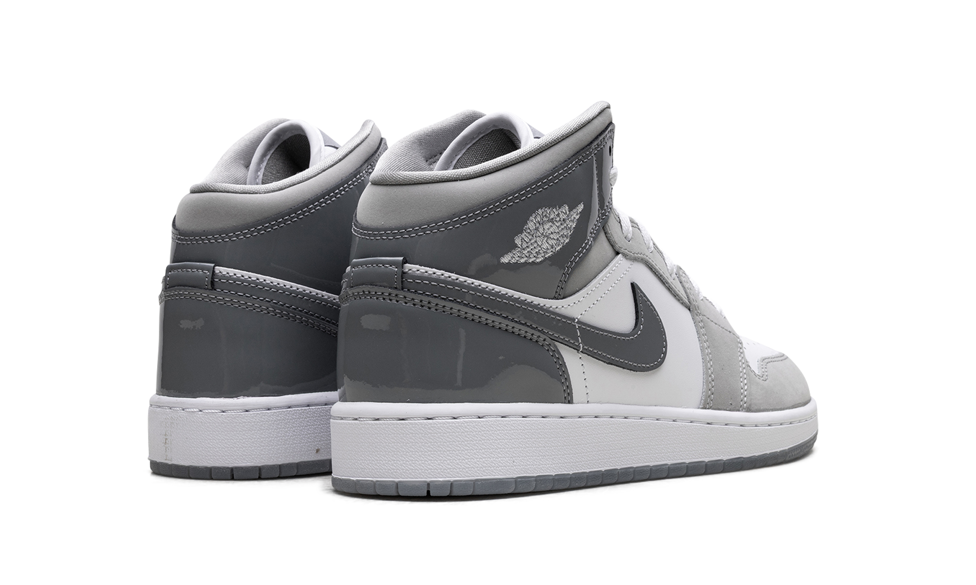 Jordan 1 Mid GS "White Medium Cool Grey"