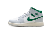 Jordan 1 Mid GS "White pure platinum pine green" DQ8423 142