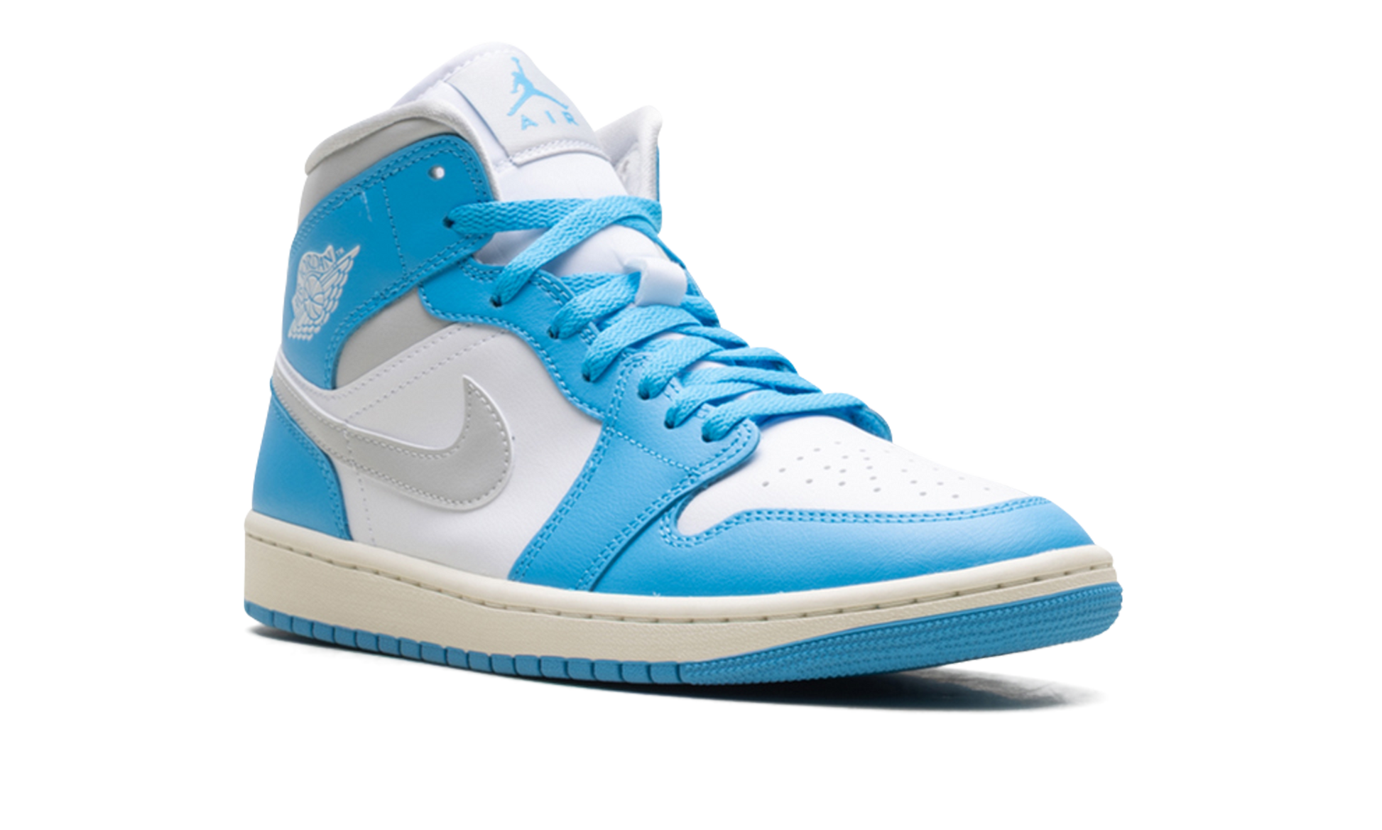 Jordan 1 Mid Women "Dark Powder Blue White Sail Neutral Grey"