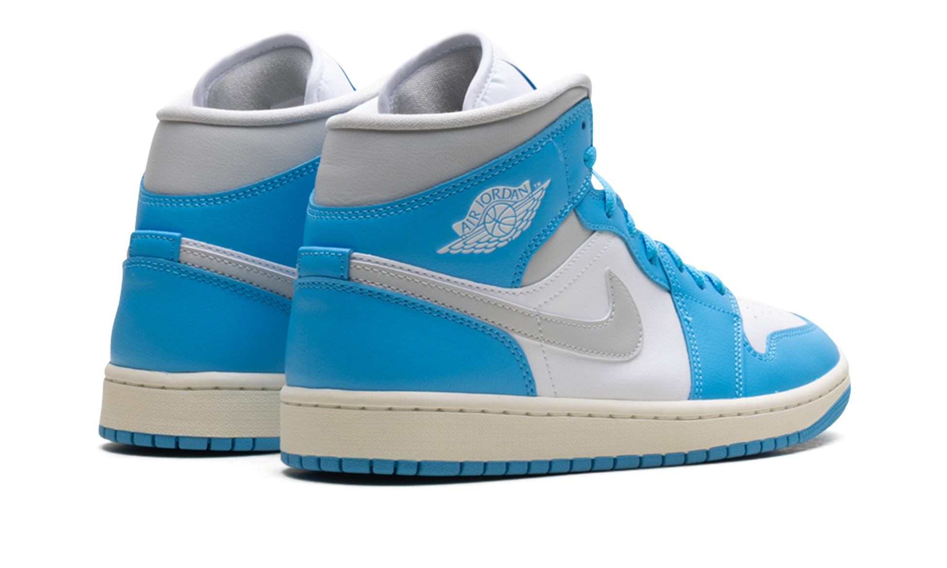 Jordan 1 Mid Women "Dark Powder Blue White Sail Neutral Grey"