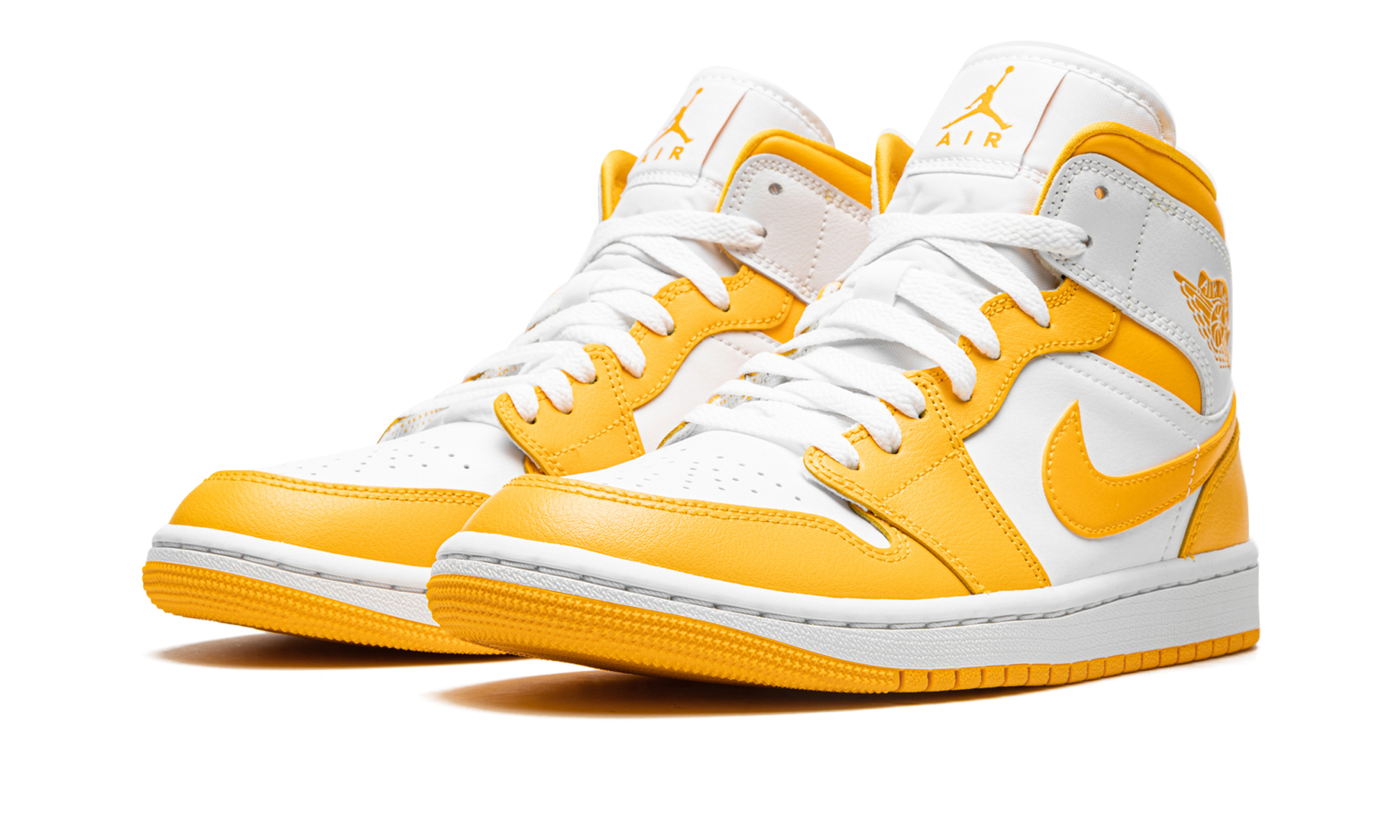 Jordan 1 Mid Women "White / university gold" BQ6472 117