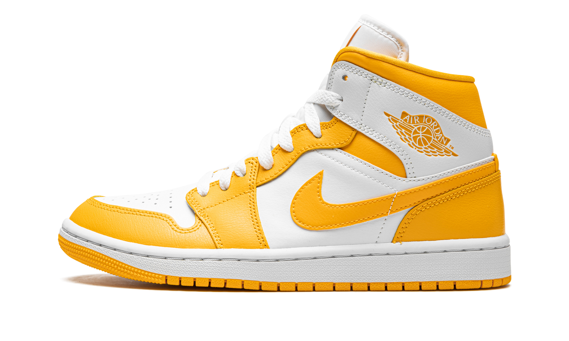 Jordan 1 Mid Women "White / university gold" BQ6472 117