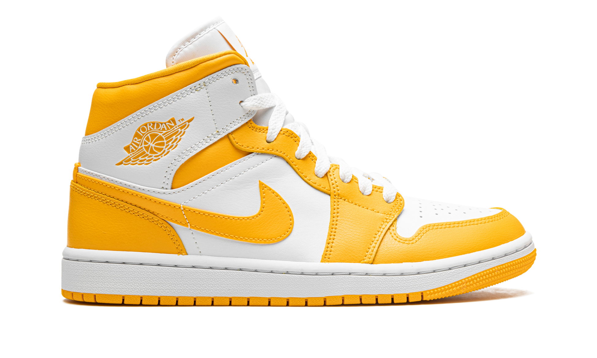 Jordan 1 Mid Women "White / university gold" BQ6472 117