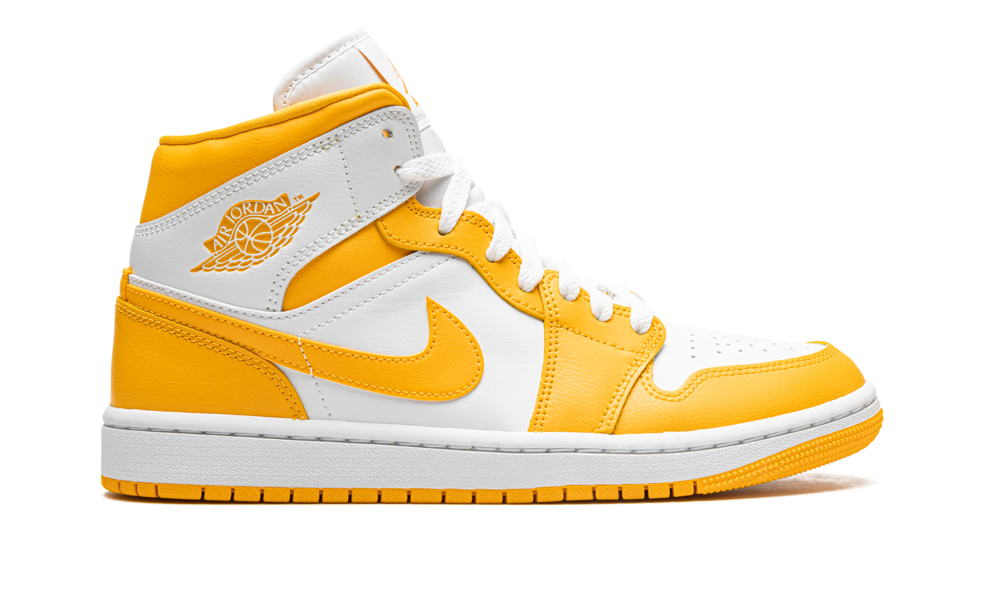 Jordan 1 Mid Women "White / university gold" BQ6472 117