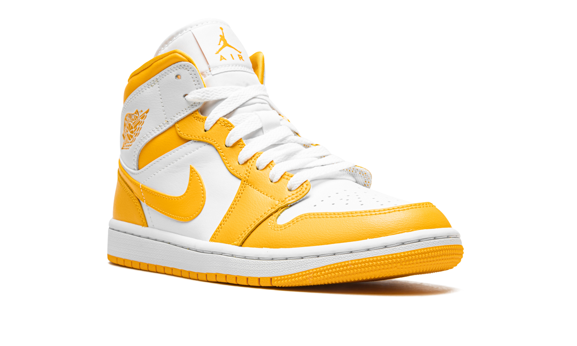 Jordan 1 Mid Women "White / university gold" BQ6472 117