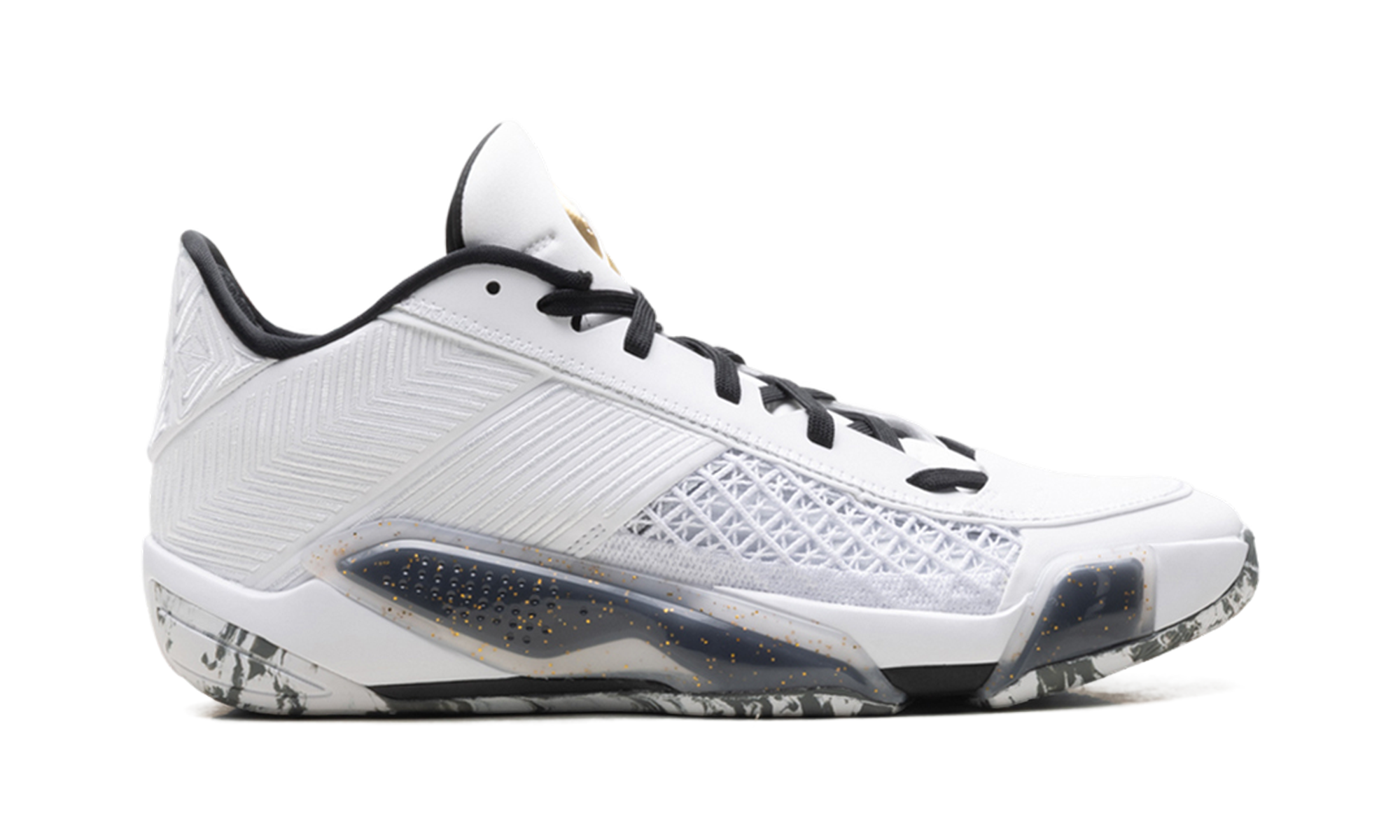 Jordan 38 Low "White metallic gold black" FD2326 107