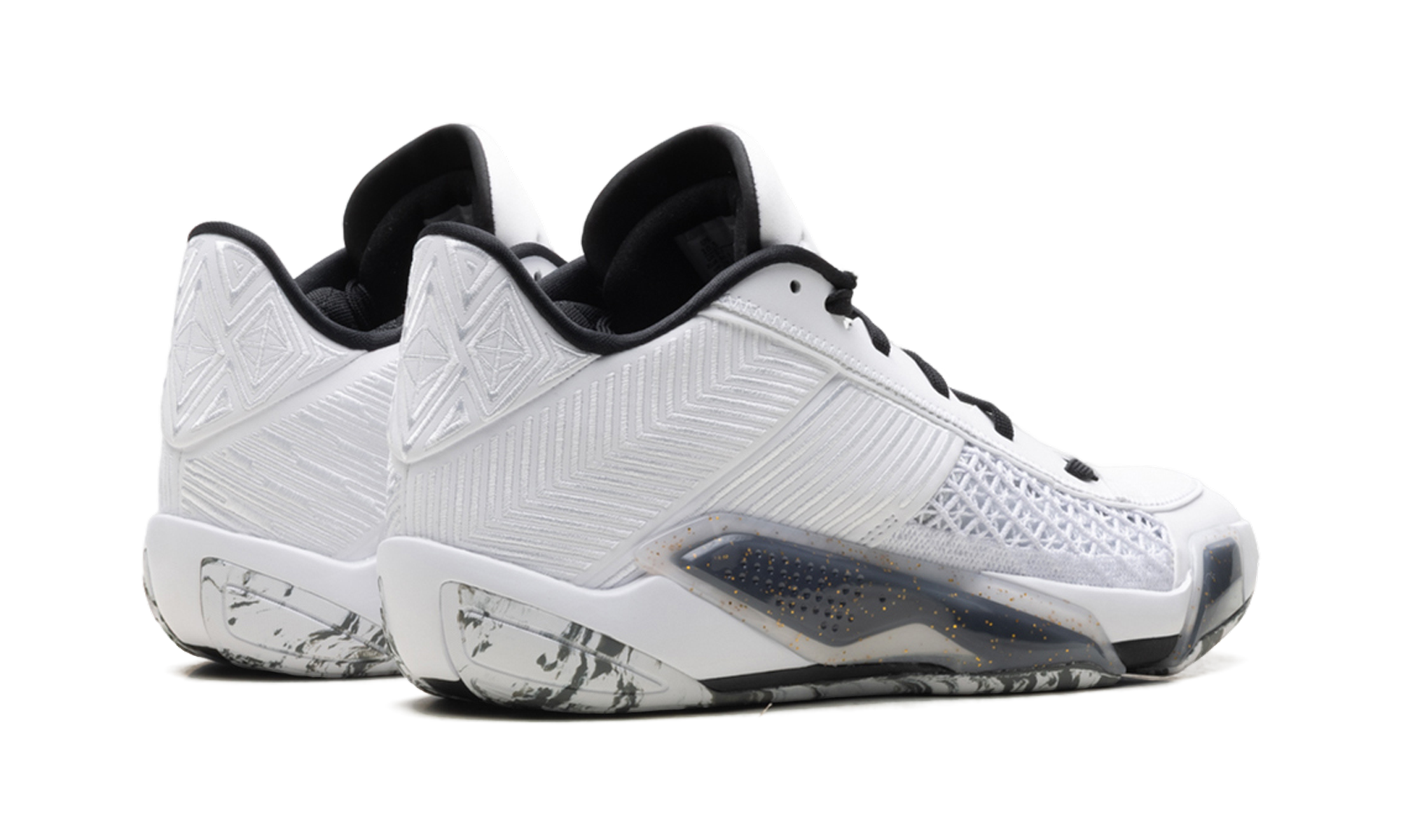 Jordan 38 Low "White metallic gold black" FD2326 107