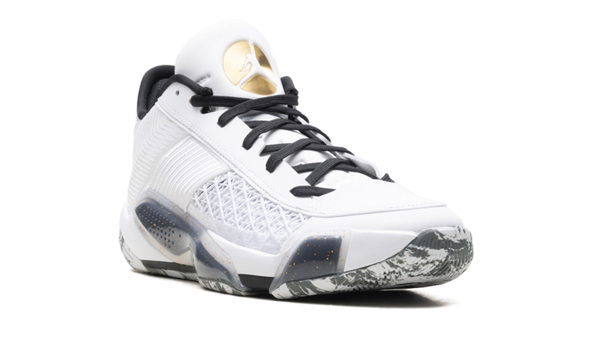 Jordan 38 Low "White metallic gold black" FD2326 107