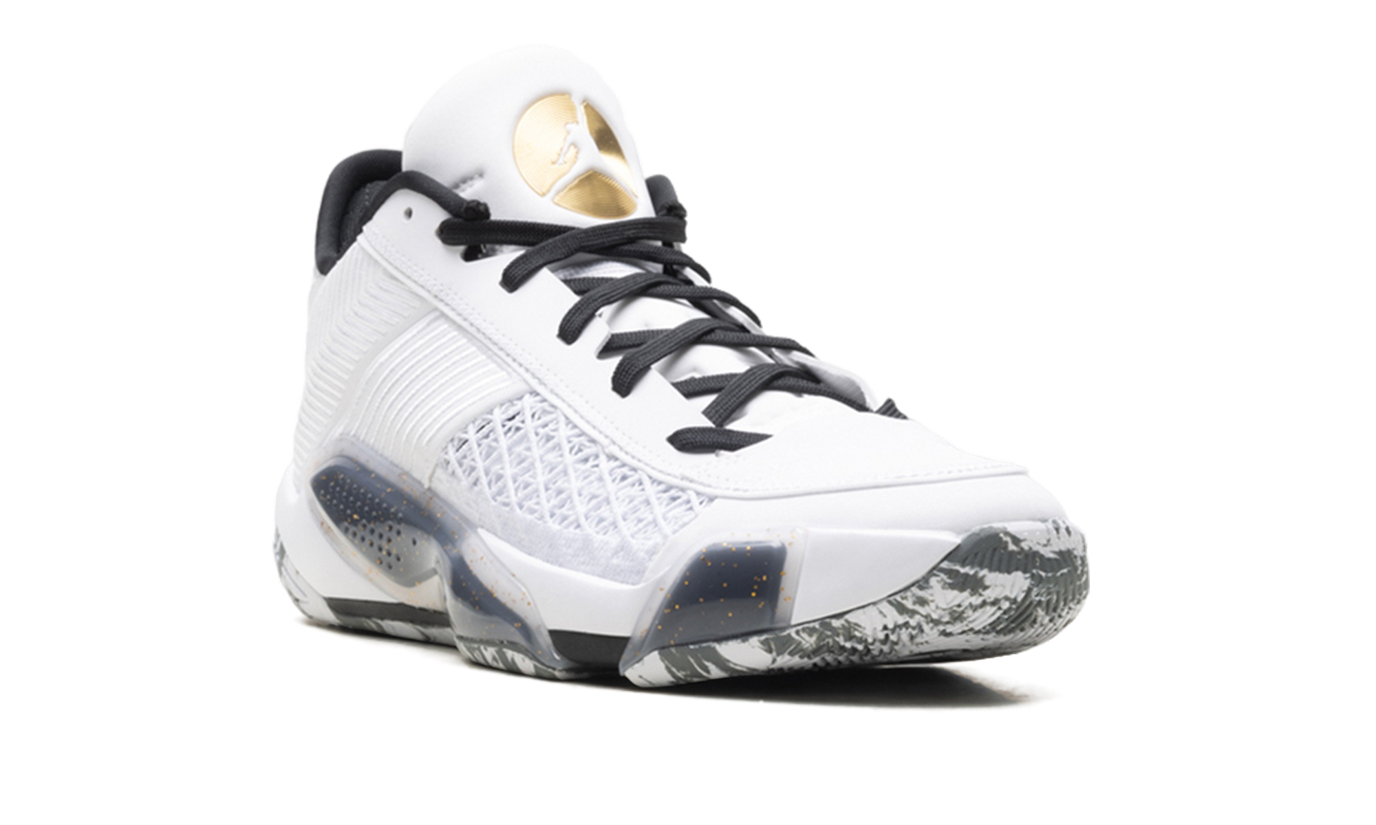 Jordan 38 Low "White metallic gold black" FD2326 107