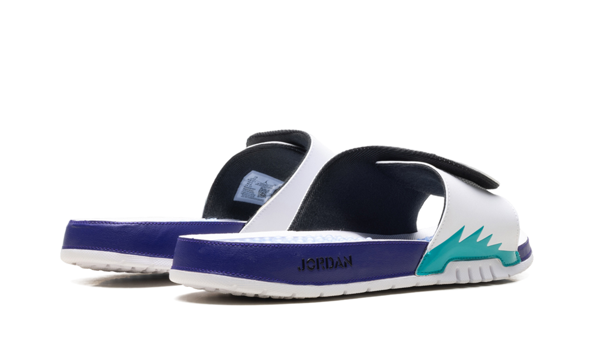 Jordan Hydro 5 RETRO Slide "White New Emerald Grape Ice Black"