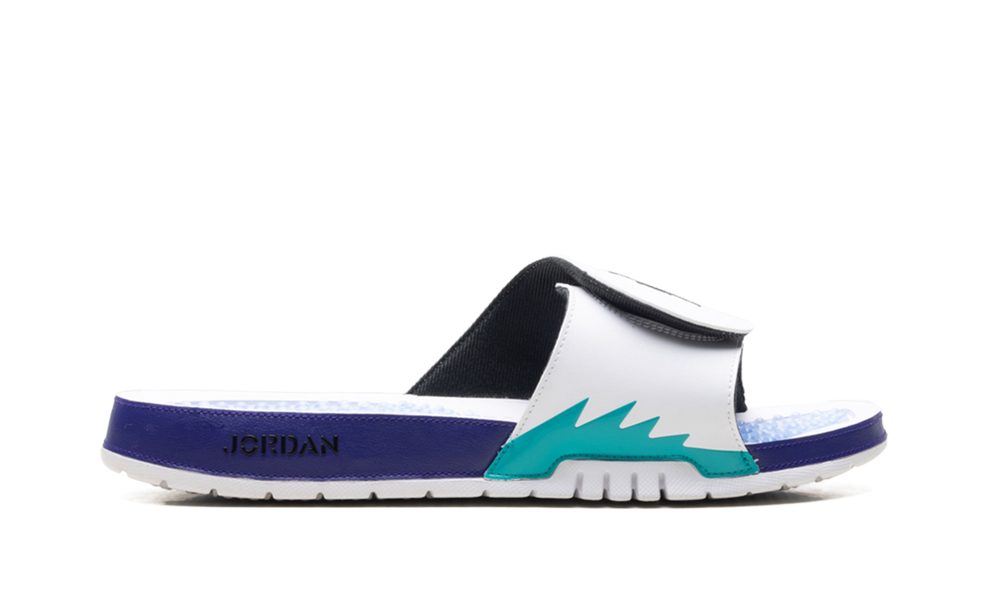 Jordan Hydro 5 RETRO Slide "White New Emerald Grape Ice Black"