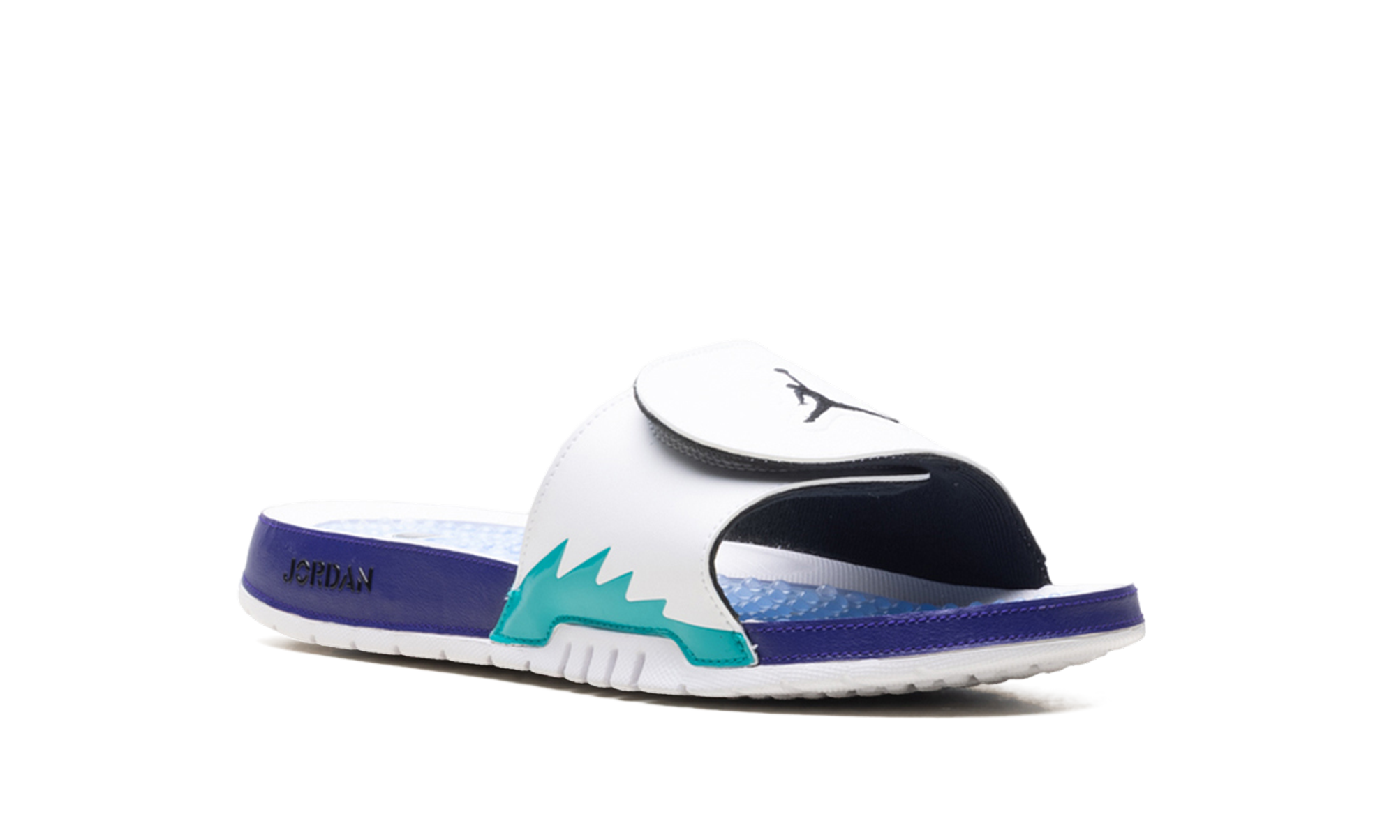 Jordan Hydro 5 RETRO Slide "White New Emerald Grape Ice Black"