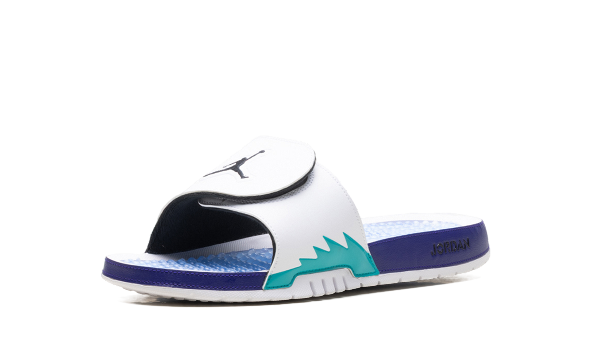 Jordan Hydro 5 RETRO Slide "White New Emerald Grape Ice Black"