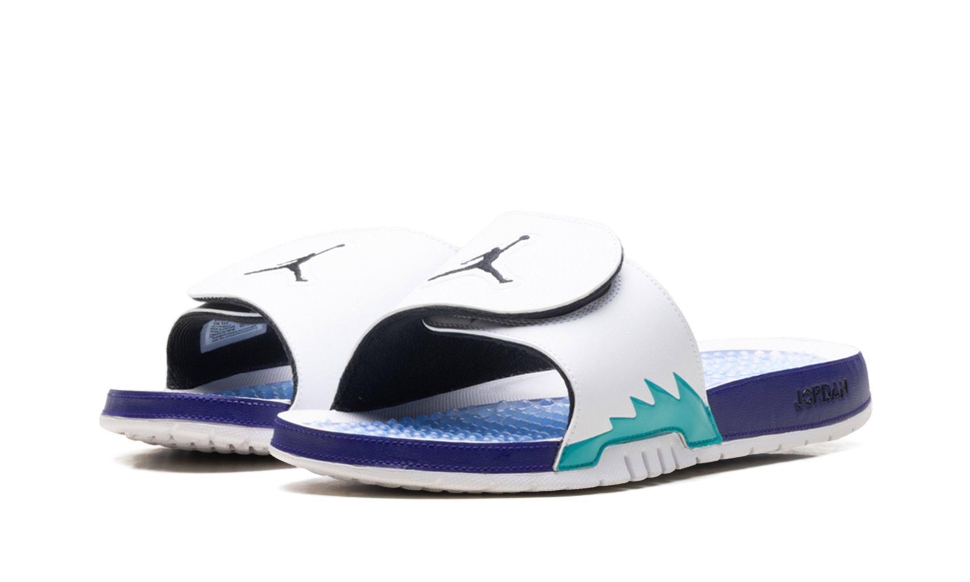 Jordan Hydro 5 RETRO Slide "White New Emerald Grape Ice Black"