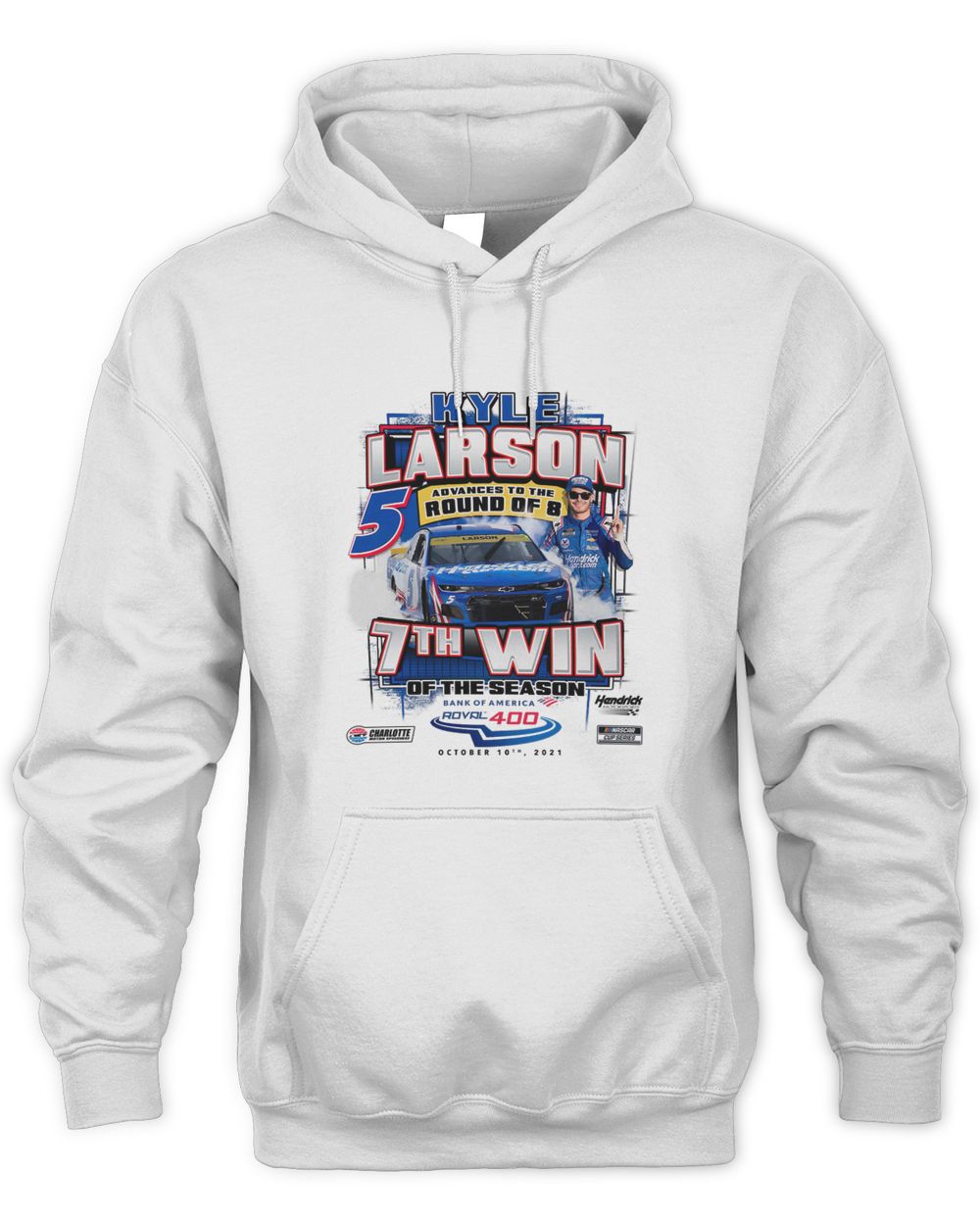 Kyle Larson Checkered Flag 2021 Bank of America Roval 400 Race Winner Shirt