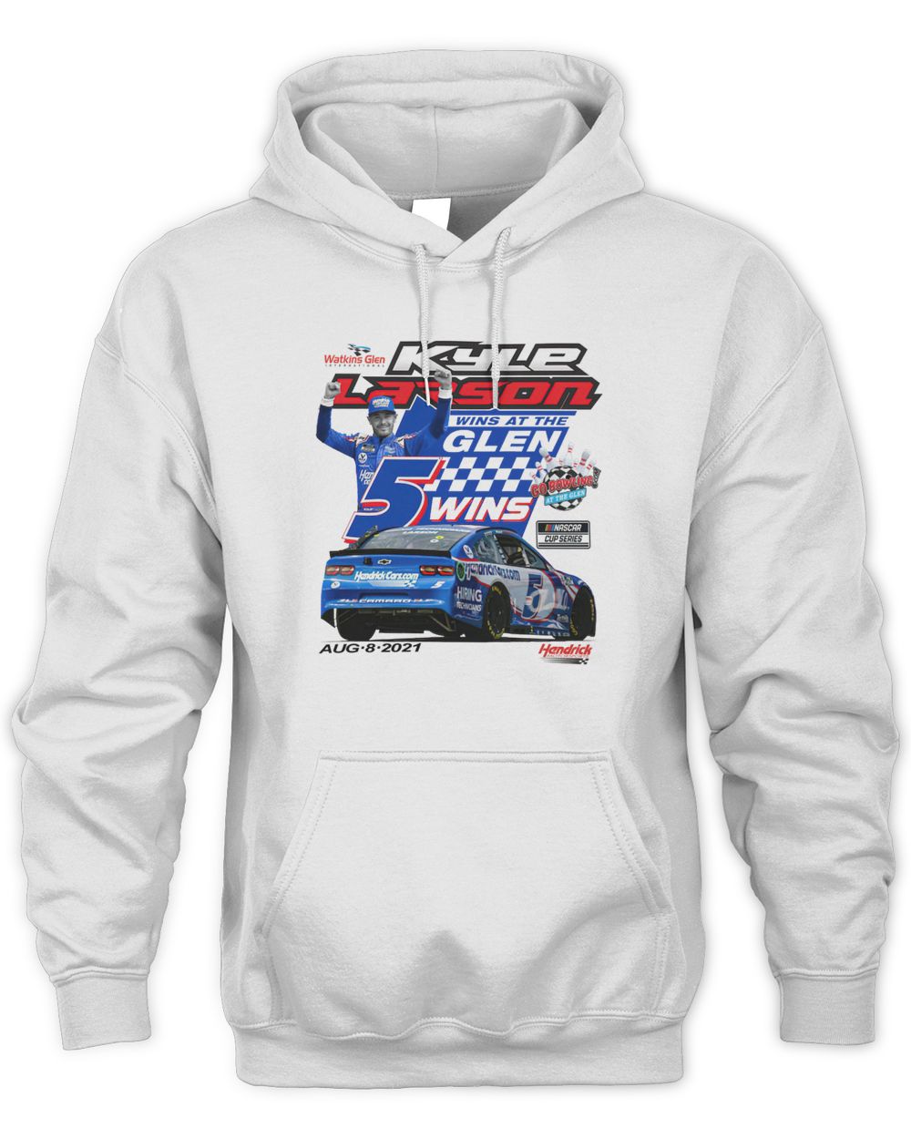 Kyle Larson Checkered Flag 2021 Go Bowling at The Glen Race Win Shirt